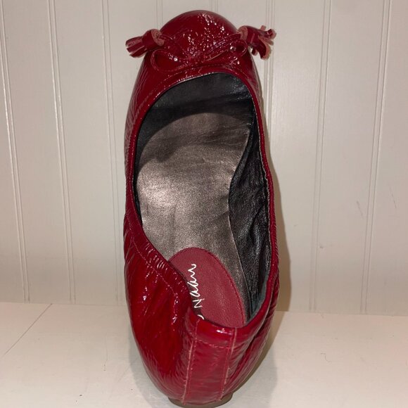 Cole Haan Nike Air Red Patent Leather Ballet Flats with Bow and Tassel Size 7B - Picture 11 of 15